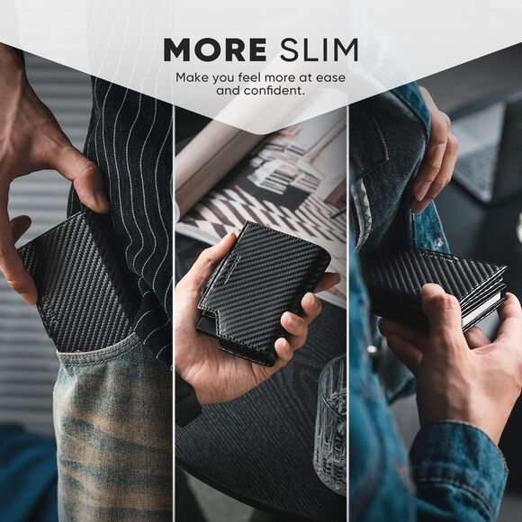 Amazon.com: VULKIT Slim Minimalist Card Holder RFID Blocking  1979 Slim Wallet - RFID Blocking Minimalist Card Holder Wallet with Front